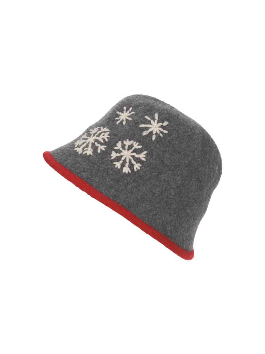 ladies grey wool hat