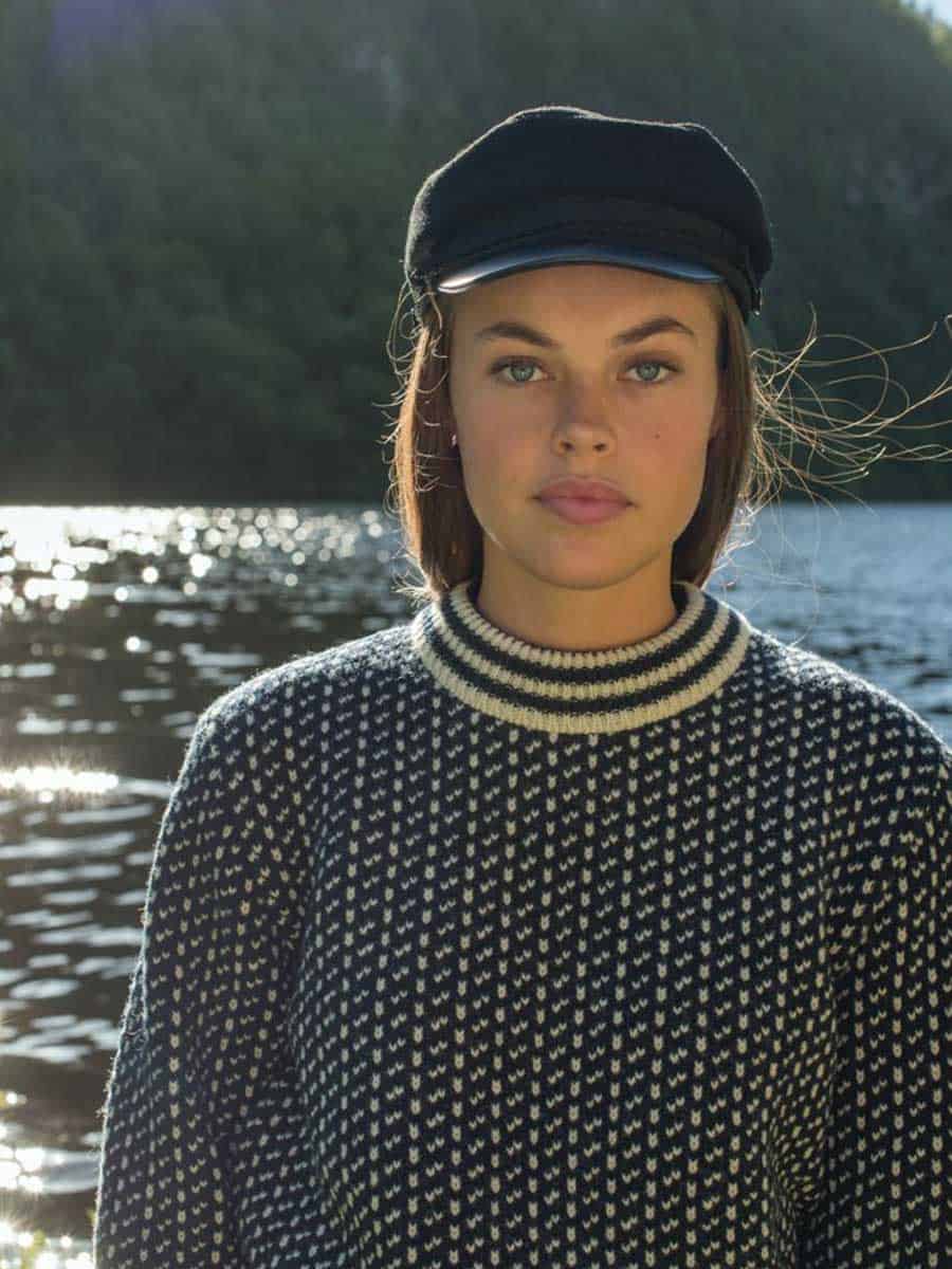 Fisherman wool sweater navy | Mall of Norway