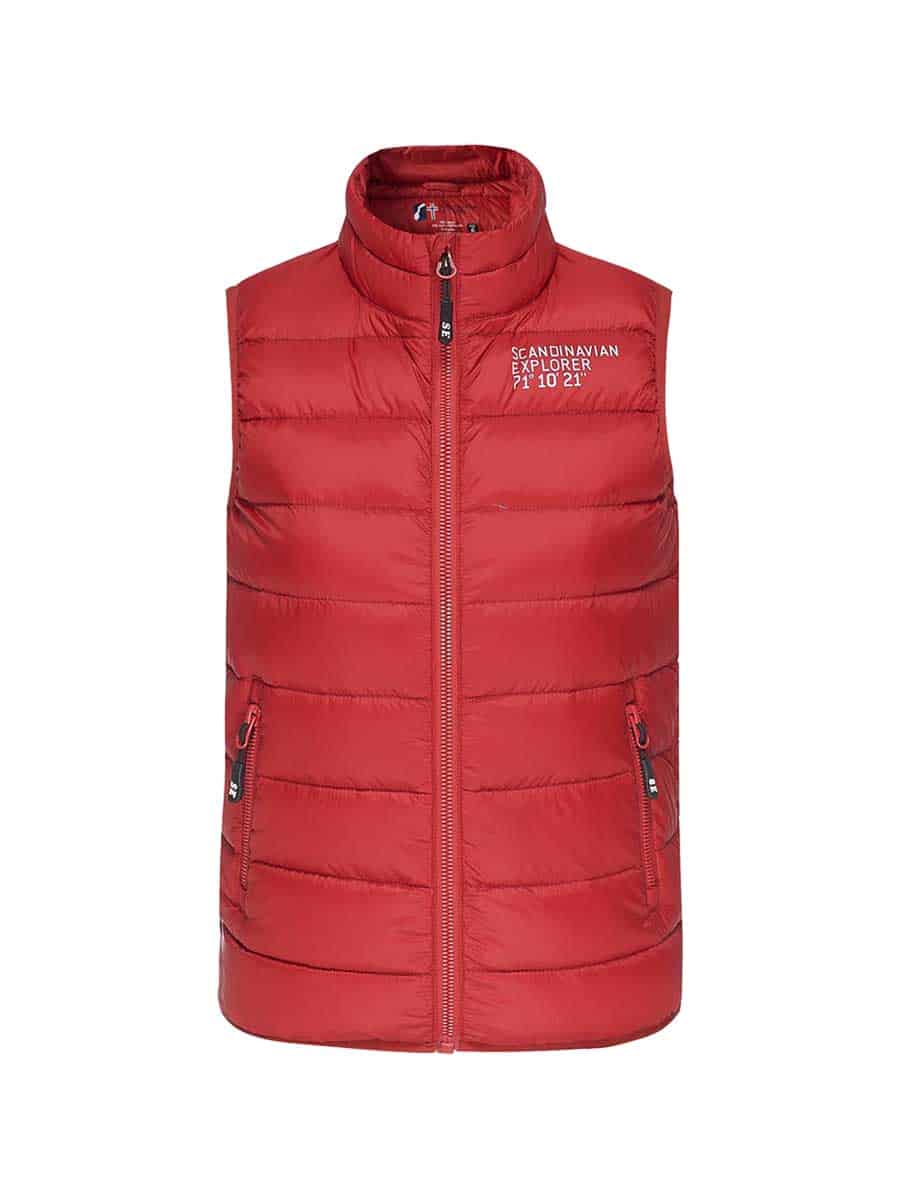 Down vest deep red Mall of Norway
