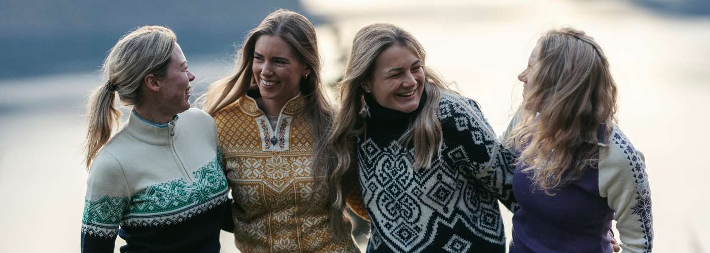 Group of friends wearing wool