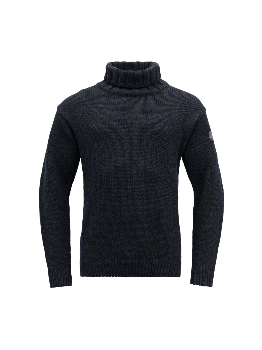 Nansen wool sweater zip neck navy | Mall of Norway